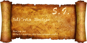 Sánta Ibolya névjegykártya