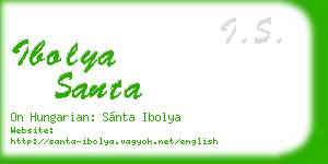 ibolya santa business card