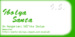 ibolya santa business card